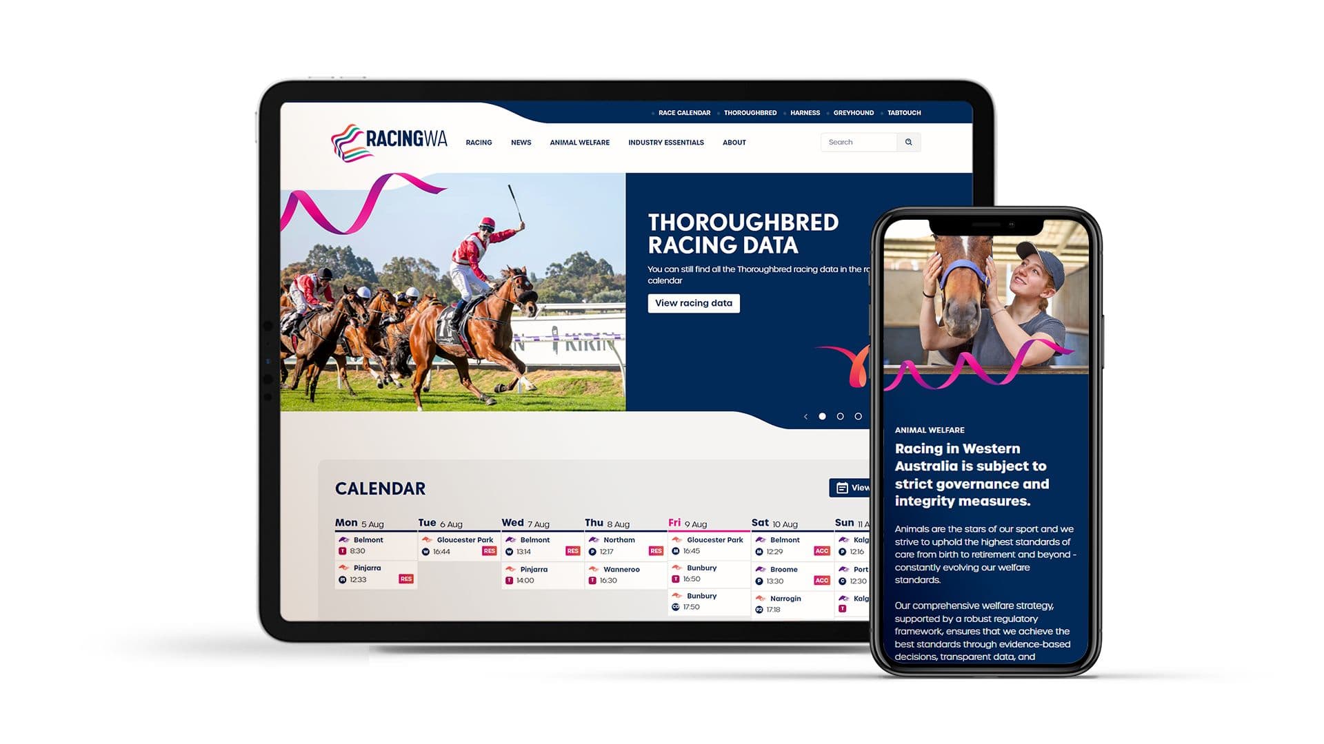 Racing WA - Headless Website with Next.js & Progress Sitefinity